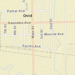 Ovid Colorado Street Map