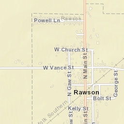Rawson Ohio Street Map