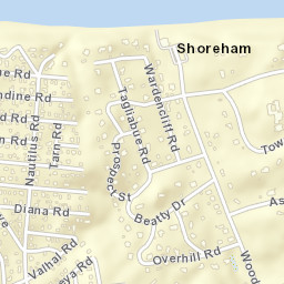 Shoreham New York Street Map