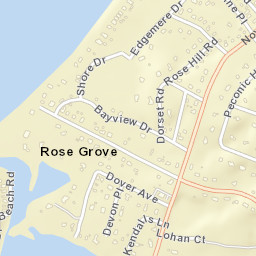 Rose Grove New York Street Map