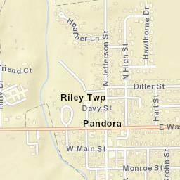 Pandora Ohio Street Map