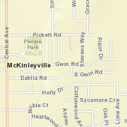 McKinleyville California Street Map