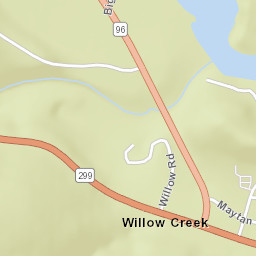 Willow Creek California Street Map