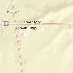 Greenford Ohio Street Map