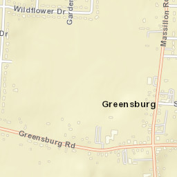 Greensburg Ohio Street Map