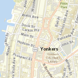 Yonkers, New York Street Map
