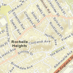 Rochelle Heights New York Street Map