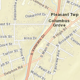 Columbus Grove Ohio Street Map