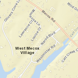 West Mecox Village New York Street Map