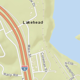 Lakehead California Street Map