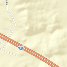 Interstate 80, NV, USA Street Map