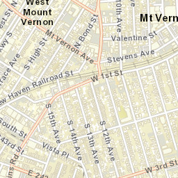West Mount Vernon New York Street Map