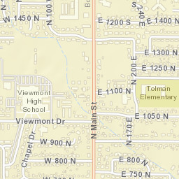 200-258 East 1350 North, Bountiful, UT Street Map
