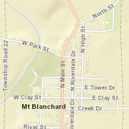 Mount Blanchard Ohio Street Map