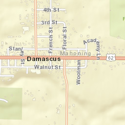 Damascus Ohio Street Map