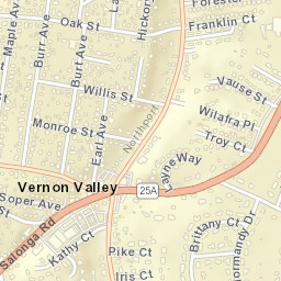 Vernon Valley New York Street Map