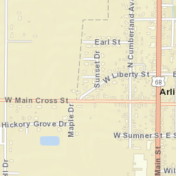 Arlington Ohio Street Map