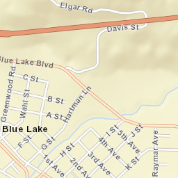 Blue Lake California Street Map