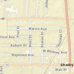 Shelby Ohio Street Map