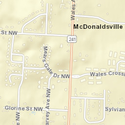 McDonaldsville Ohio Street Map