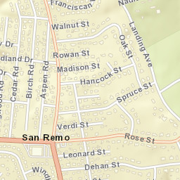 San Remo New York Street Map