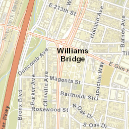 Williams Bridge New York Street Map