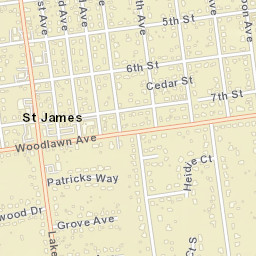Saint James New York Street Map