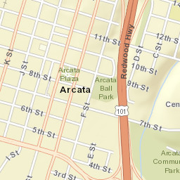 Arcata California Street Map