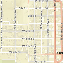 500-598 N Lincoln Ave, York, NE 68467 Street Map