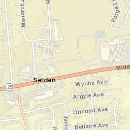Selden New York Street Map