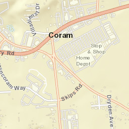 Coram New York Street Map