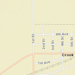 Crook Colorado Street Map