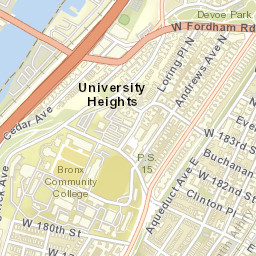 University Heights New York Street Map