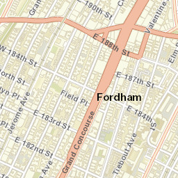 Fordham New York Street Map