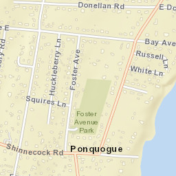 Ponquogue New York Street Map
