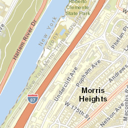 Morris Heights New York Street Map