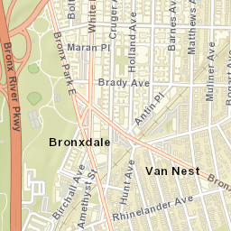 Van Nest New York Street Map