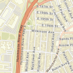 Pelham Bay New York Street Map