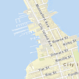 City Island New York Street Map