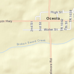 Oceola Ohio Street Map