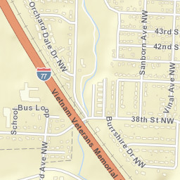 Canton Gardens Ohio Street Map