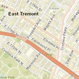 East Tremont New York Street Map