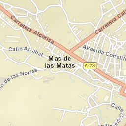 Mas de las Matas Street Map