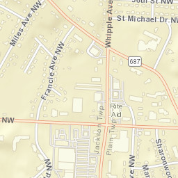 Monterey Heights Ohio Street Map
