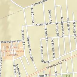 122-198 South 9th Street, Lehighton, PA Street Map