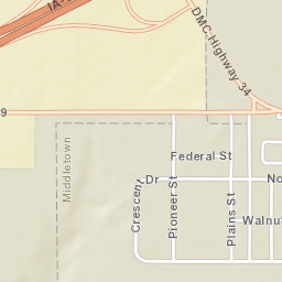 Plains St, Middletown, Iowa Street Map