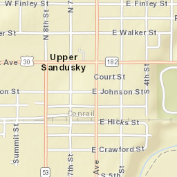 Upper Sandusky Ohio Street Map