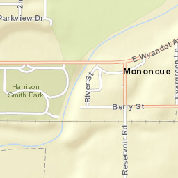 Mononcue Ohio Street Map