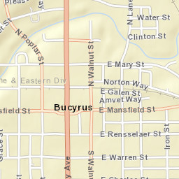 Bucyrus Ohio Street Map