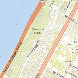 Morningside Heights New York Street Map